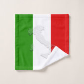 イタリア国旗 バスタオルセット (ウォッシュタオル)