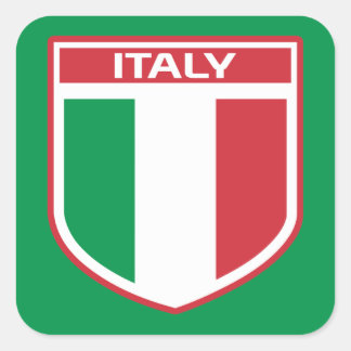 イタリア国旗/バッジデザイン スクエアシール
