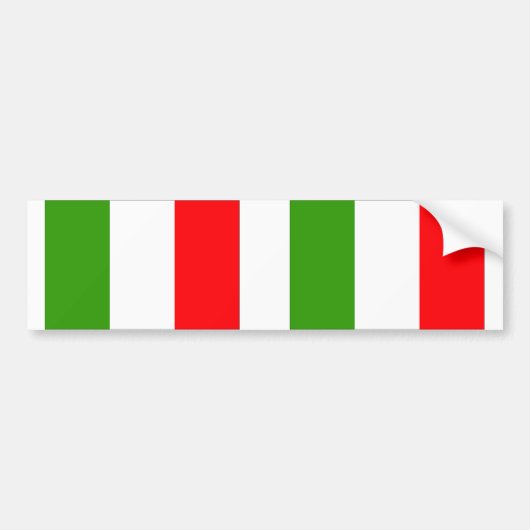 イタリア国旗 バンパーステッカー (正面)