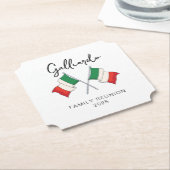 イタリア国旗 ファミリーリユニオン ペーパーコースター (アングル)