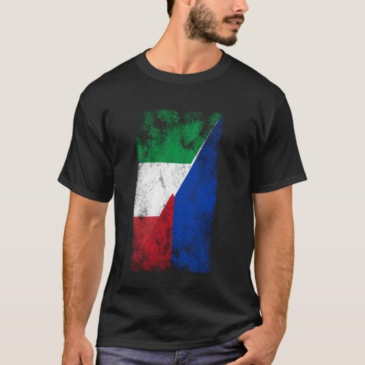イタリア国旗 – フィリピイタリアンーノ，フィリップ Tシャツ (正面)