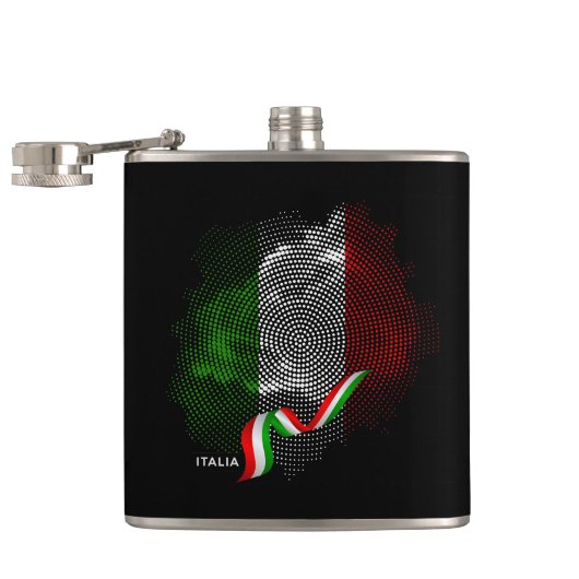イタリア国旗 フラスク (オープン)