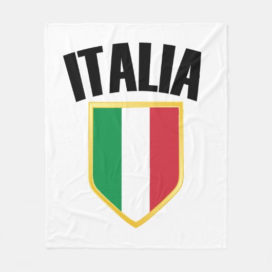 イタリア国旗 フリースブランケット (正面)