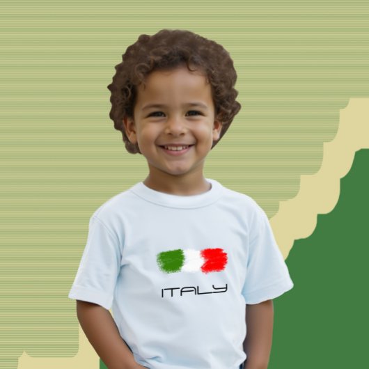 イタリア国旗 ベビーTシャツ