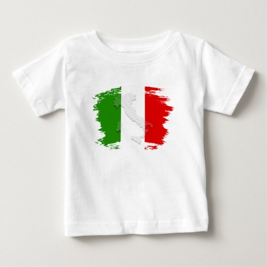 イタリア国旗 ベビーTシャツ (正面)
