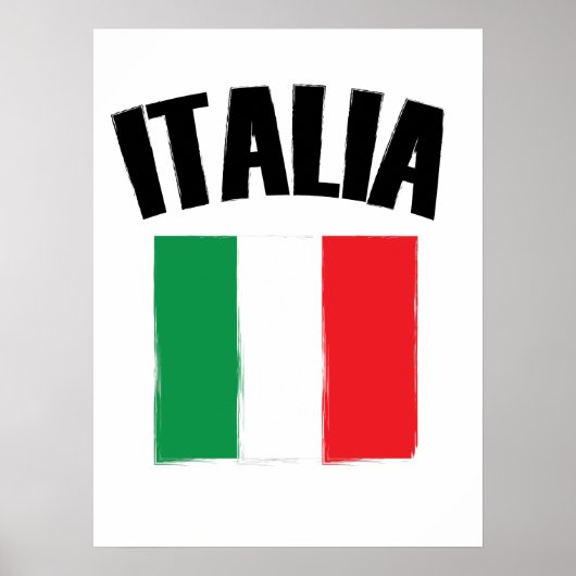 イタリア国旗 ポスター (正面)