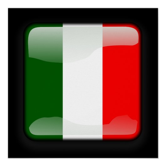イタリア国旗 ポスター (正面)
