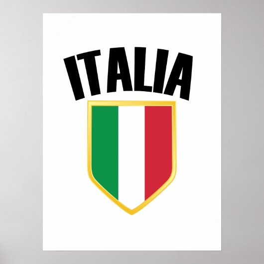 イタリア国旗 ポスター (正面)