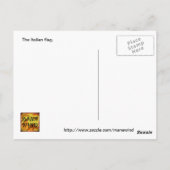 イタリア国旗 ポストカード (裏面)