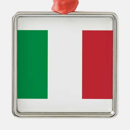 イタリア国旗 メタルオーナメント (正面)