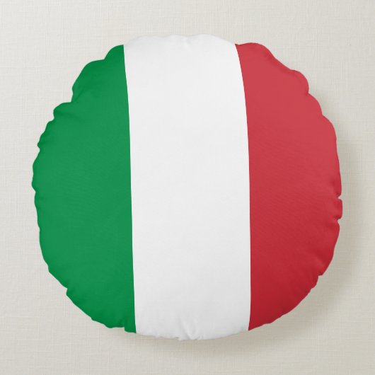 イタリア国旗 ラウンドクッション (正面)