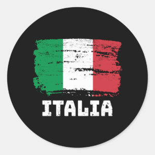 イタリア国旗 ラウンドシール