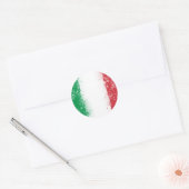 イタリア国旗 ラウンドシール (封筒)