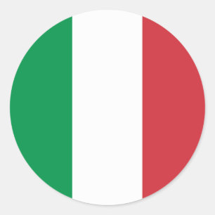 イタリア国旗 ラウンドシール