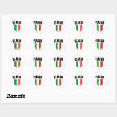 イタリア国旗 ラウンドシール (シート)