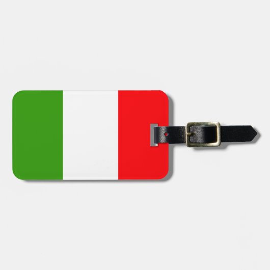イタリア国旗 ラゲッジタグ (正面横)