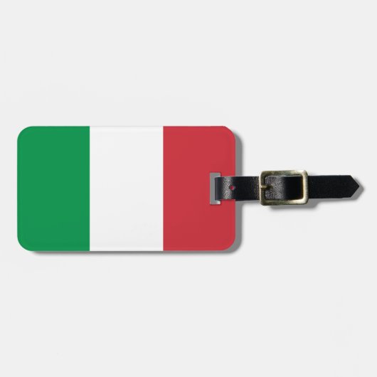 イタリア国旗 ラゲッジタグ (正面横)