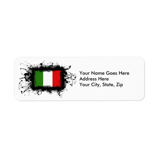 イタリア国旗 ラベル (正面)