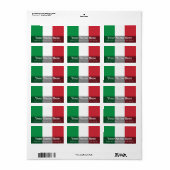イタリア国旗 ラベル (フルシート)