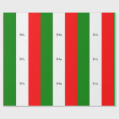 イタリア国旗，ラベル， ラッピングペーパー (フラット)