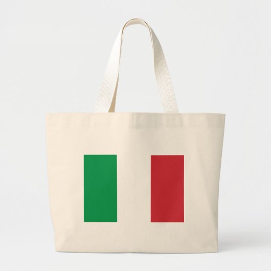イタリア国旗 ラージトートバッグ (正面)