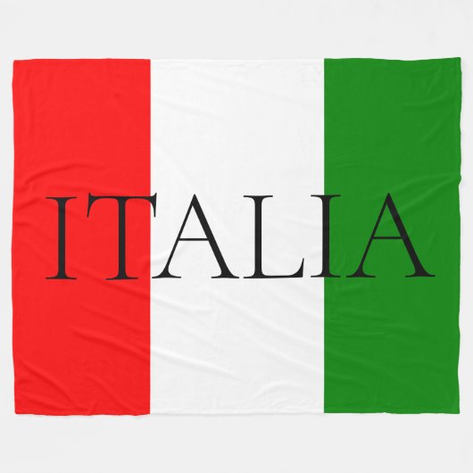 イタリア国旗 ラージ ITALIA フリースブランケット (正面(横))