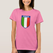 イタリア国旗 レディースTシャツ Tシャツ (正面)