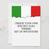 イタリア国旗 招待状 (正面)