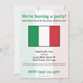 イタリア国旗 招待状 (裏面)