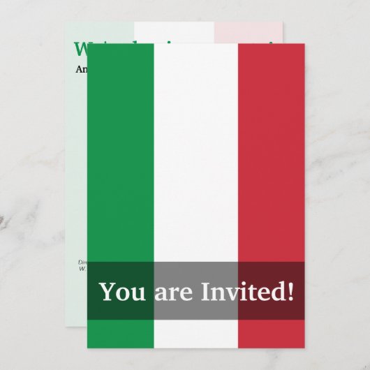 イタリア国旗 招待状 (正面/裏面)