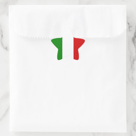 イタリア国旗 星シール (バッグ)