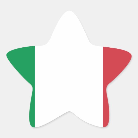 イタリア国旗 星シール (正面)