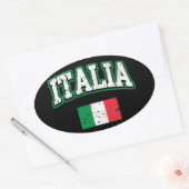 イタリア国旗 楕円形シール (封筒)