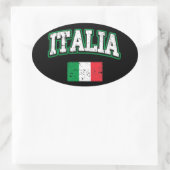 イタリア国旗 楕円形シール (バッグ)