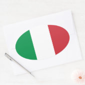 イタリア国旗 楕円形シール (封筒)