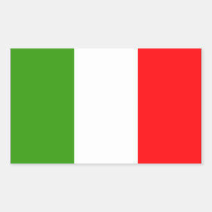 イタリア国旗 長方形シール