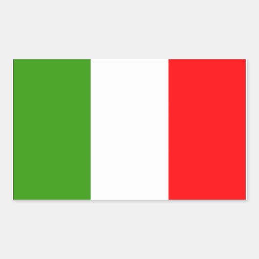 イタリア国旗 長方形シール (正面)