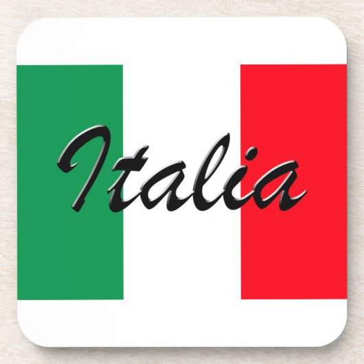 イタリア国旗 – 高品質 コースター (正面)