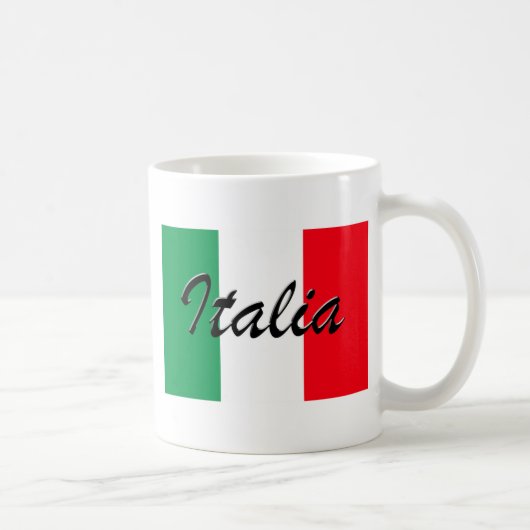 イタリア国旗 – 高品質 コーヒーマグカップ (右)