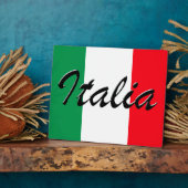イタリア国旗 – 高品質 フォトプラーク (側面)