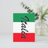 イタリア国旗 – 高品質 ポストカード (スタンド正面)