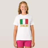 イタリア国旗 Tシャツ (正面フル)