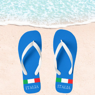イタリア国旗azure blue Italia ビーチサンダル