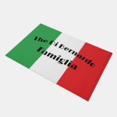 イタリア国旗Bella Italia Family Welcome Mat ドアマット (アングル)