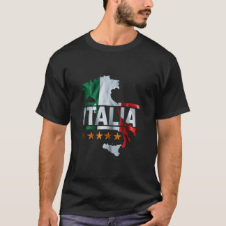 イタリア国旗Tシャツ（星あり）デザイン Tシャツ