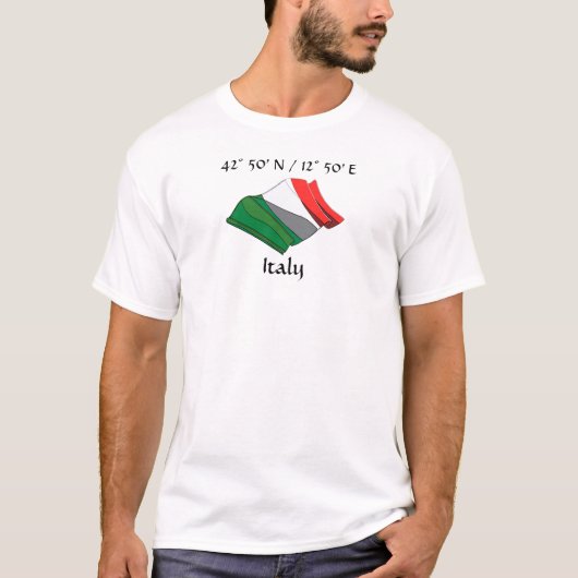 イタリア国旗Tシャツ Tシャツ (正面)