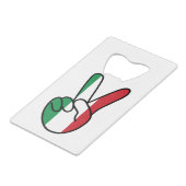 イタリア国旗V記号 クレジットカード栓抜き (裏面アングル)
