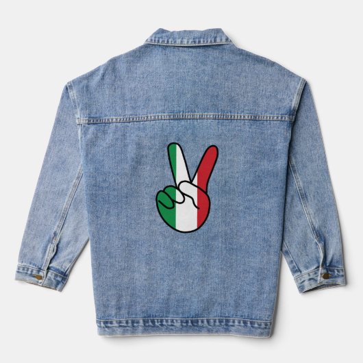 イタリア国旗V記号 デニムジャケット (裏面)