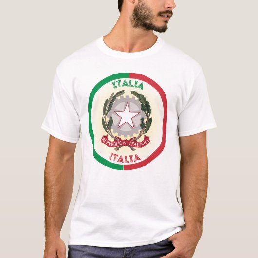 イタリア国章サークルの形状 Tシャツ (正面)