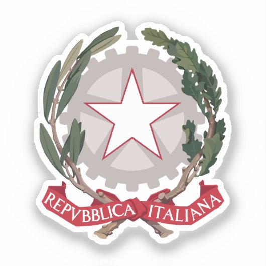 イタリア国章 シール (正面)